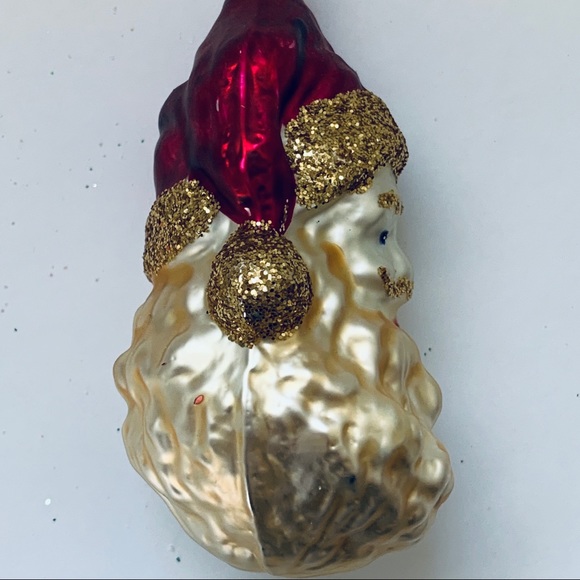 Santa Face Czech Republic Glass Vintage Ornament - Picture 3 of 7